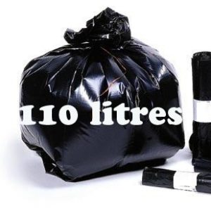 Sacs poubelle 110 litres noir BD 50 microns
